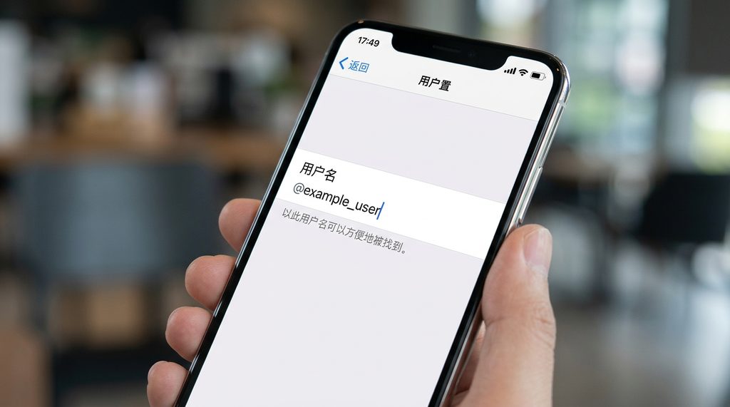 纸飞机软件内设置界面,展示用户名编辑栏的特写,背景简洁专业